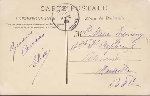 CPA Aubagne Porte de Cuges, circulé 1906