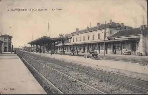 CPA St-Rambert d'Albon La Gare, non circulé