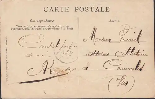 CPA Auvergne Bourrée d'Auvergne, circulé 1905
