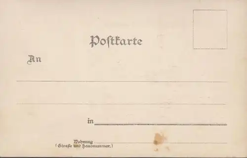 AK Festumzug mit Fahnenträger, ungelaufen