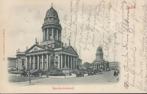 AK Berlin Gensdarmenmarkt, gelaufen 1900