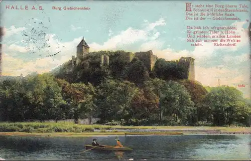 AK Hall a.d. Saale Château de Giebichenstein, couru 190?