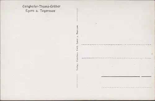 AK Ganghofer Thoma Gomber Egern Tegernsee, incurable