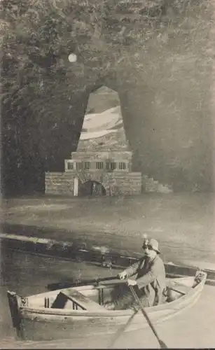 AK Salzbergwerk Leopoldshall Obelisk im Festraum, gelaufen 1910