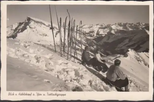AK regard de la tête de lapin sur l'Ifen et groupe de Trettach, couru en 1939