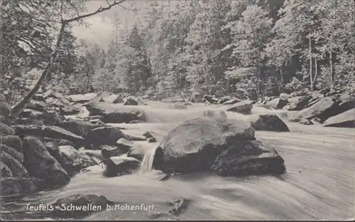 AK Teufelsschwellen bei Hohenfurt, gelaufen 1911