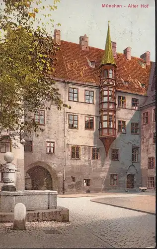 AK München Alter Hof, gelaufen 1917