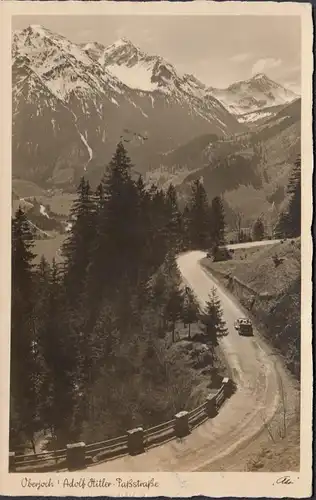 AK Oberjoch Adolf Hitler Paßstrasse, gelaufen 1937