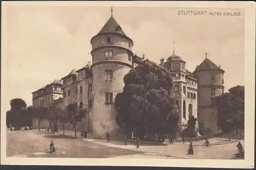 AK Stuttgart Vieux château, incurvé