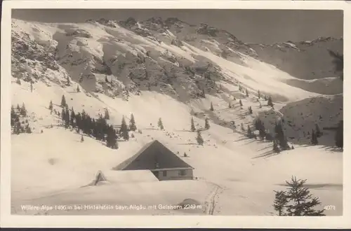 AK Willersalpe bei Hinterstein mit Geishorn, ungelaufen, datiert 1941