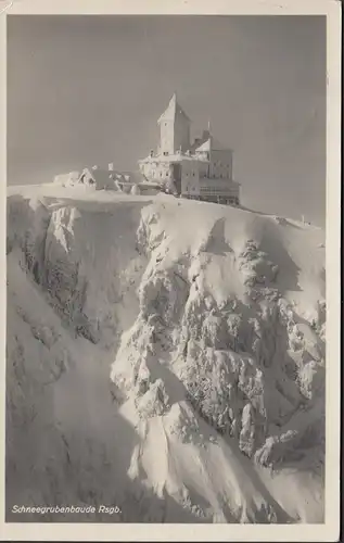 AK Riesengebirge Schneegrubenbaude, gelaufen 1929