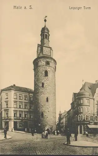AK Halle Leipziger Turm, ungelaufen