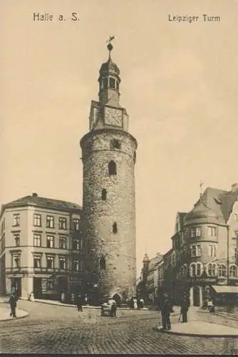 AK Halle (Saale), Leipziger Turm, ungelaufen