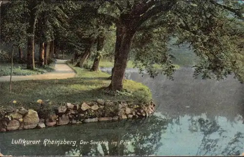 AK Rheinsberg Seesteg im Park, gelaufen 1910