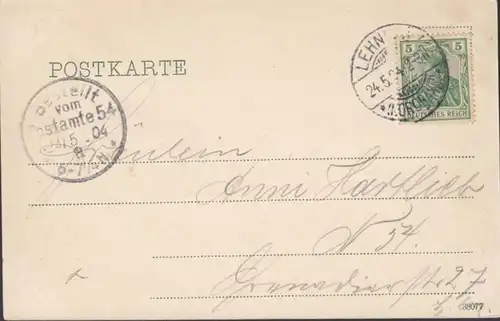 AK Gruss de Lehnitz Restaurant et logirhaus Zum Seelöwen, couru en 1904