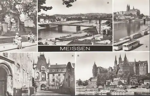 AK Meißen Mehrbild Dom Tuchmachertor Teilansicht, ungelaufen