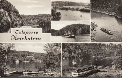 AK Talsperre Kriebstein Mehrbild, gelaufen 1968