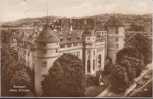 AK Stuttgart Altes Schloss Trinks Postkarte, gelaufen 1929