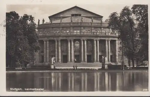 AK Stuttgart Landestheater, couru 1929