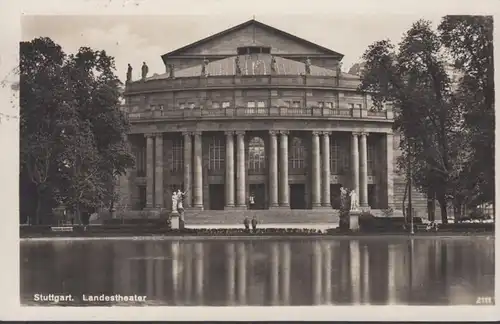 AK Stuttgart Landestheater, gelaufen 1929