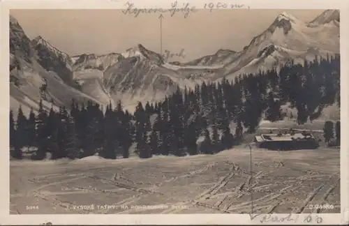 AK Vysoké Tatry Na Popradském please, couru 1924