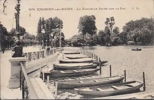 CPA Enghien les Bains La Nouvelle Jetee sur le Lac, circulé 1920