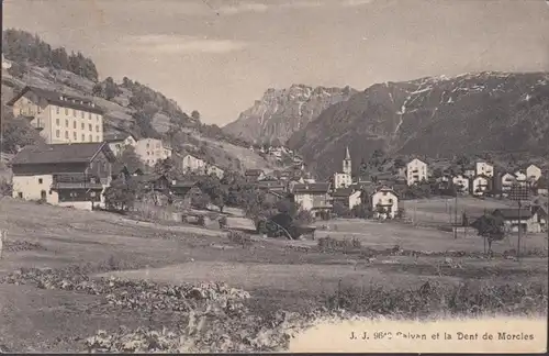 CPA Salvan et la Dent de Morcles, circulé 1917