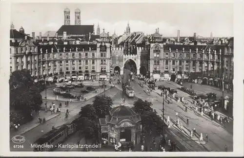 AK München Karlsplatzrondell, gelaufen 1933