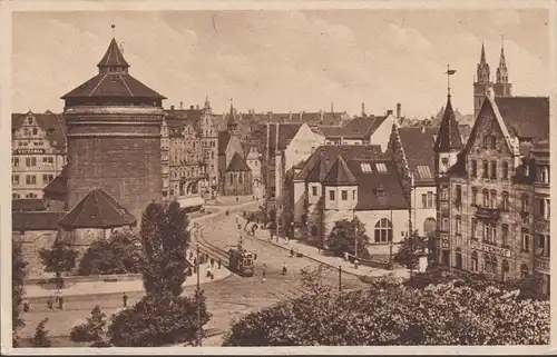 AK Nuremberg Königstor Kingstraße, couru en 1926