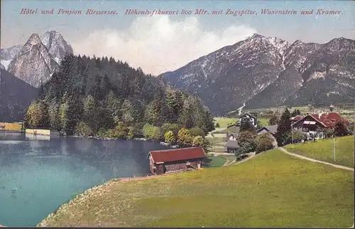 AK Hotel und Pension Riessersee, gelaufen 1913