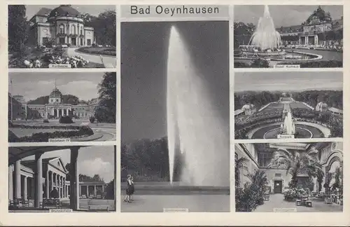 AK Bad Oeynhausen Mehrbild Kurtheater Badehaus Brunnenhalle Kurpark Thermalsprudel, ungelaufen