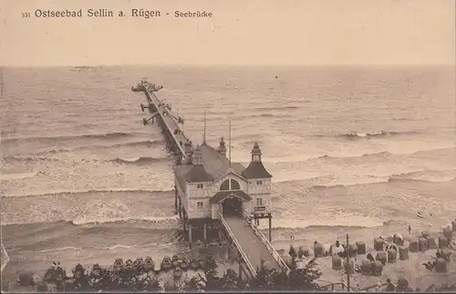 AK Ostseebad Sellin Seebrücke, ungelaufen