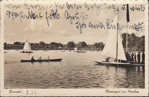 AK Hannover sports nautiques au lac de Masch, couru 1936