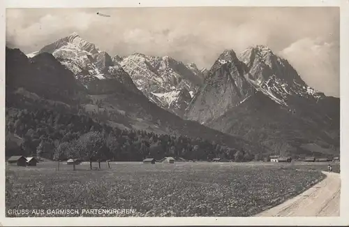 AK Gruss de Garmisch-Partenkirchen, couru en 1933