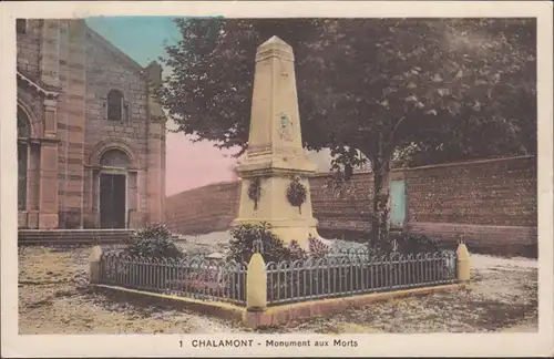 CPA Chalamont Monument aux Morts, circulé 1935