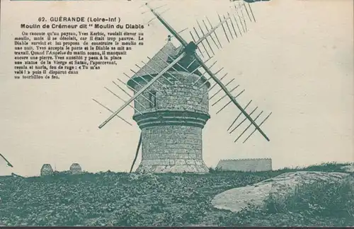 CPA Guérande Moulin de Crémeur dit Moulin du Diable, non circulé