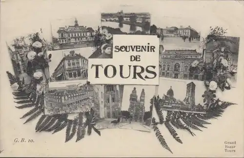 CPA Souvenir de Tours, non circulé