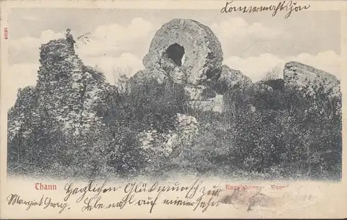 CPA Thann Ruines Engelsbourg, circulé 1903