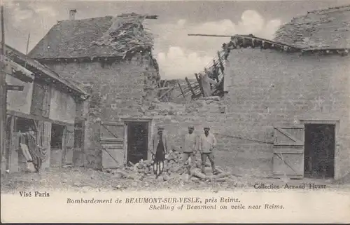 CPA Bombardement de Beaumont-sur-Vesle, non circulaire
