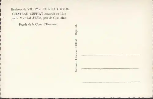 CP Vichy Façade de la Cour d'Honneur, non circulaire
