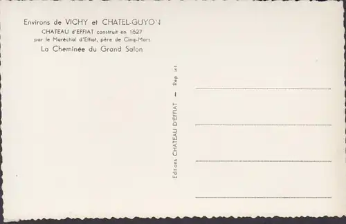 CP Vichy La Cheminée du Grand Salon, non circulaire