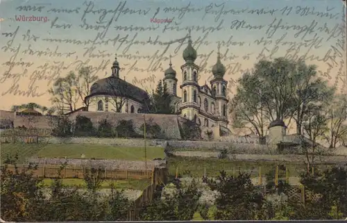 AK Würzburg Käpelle, couru en 1915