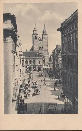 AK Magdeburg Blick auf Alter Markt mit Johanniskirche, ungelaufen