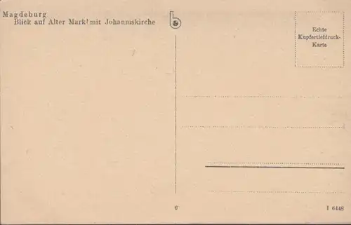 AK Magdeburg Blick auf Alter Markt mit Johanniskirche, ungelaufen