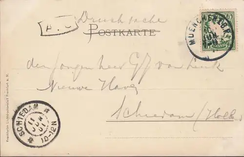 AK Gruss de Francfort a. Main Palmengarten, aluf 1901