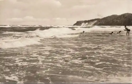 AK Göhren, Strand, Badegäste, gelaufen 1972