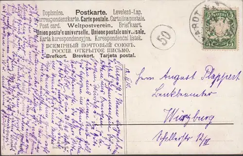AK Norwegen In den Schären, gelaufen 1910