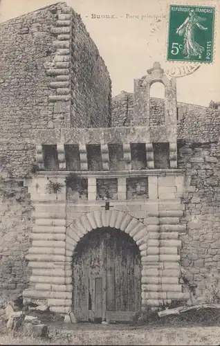 CPA Buoux Porte principale du Château, circulé 1910