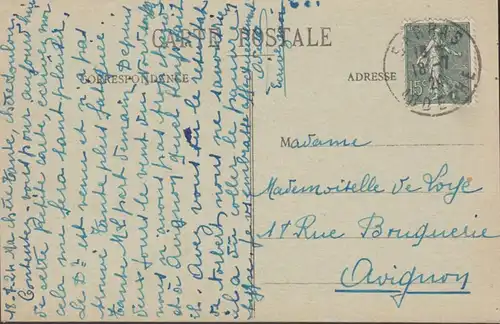 CPA Saint-Vallier Le Pont suspendu, circulé 1924