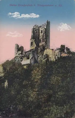 AK Ruine Drachenfels, ungelaufen